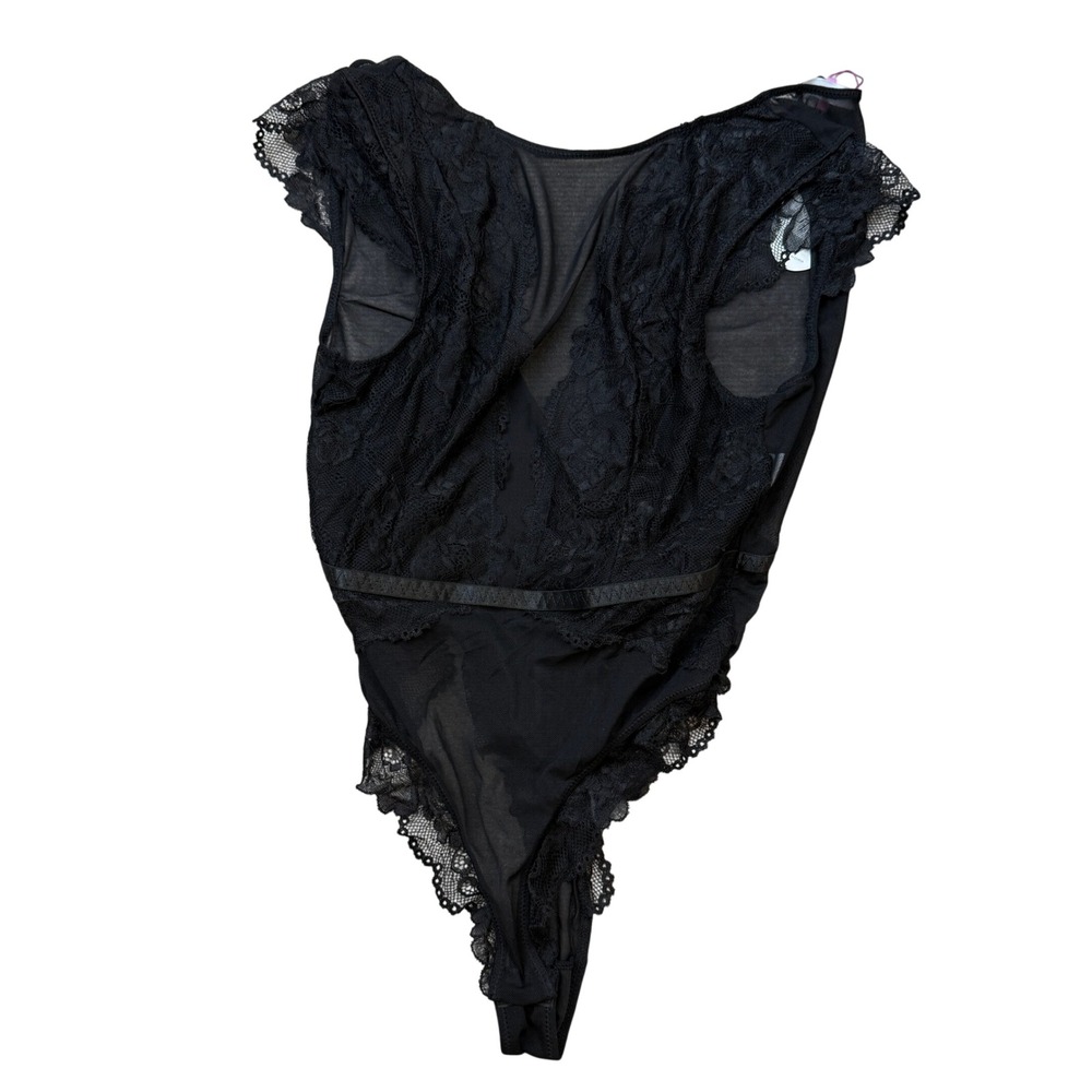 Avidlove Women's S Sheer Mesh Bodysuit with Lace Trim Sexy Camisole Date Nights